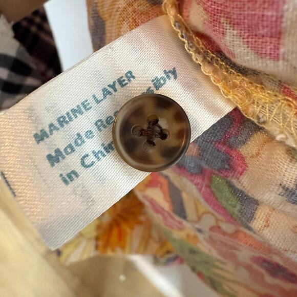 Marine Layer Lucy hemp short sleeve resort shirt button down - Picture 5 of 6